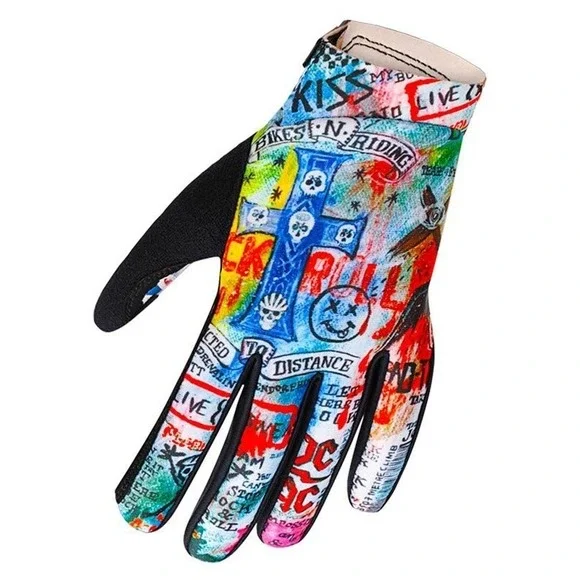 NWT Cycology Cycling Rock N Roll Winter Cycling Gloves DC/AC Rage Against Skull - Picture 2 of 10